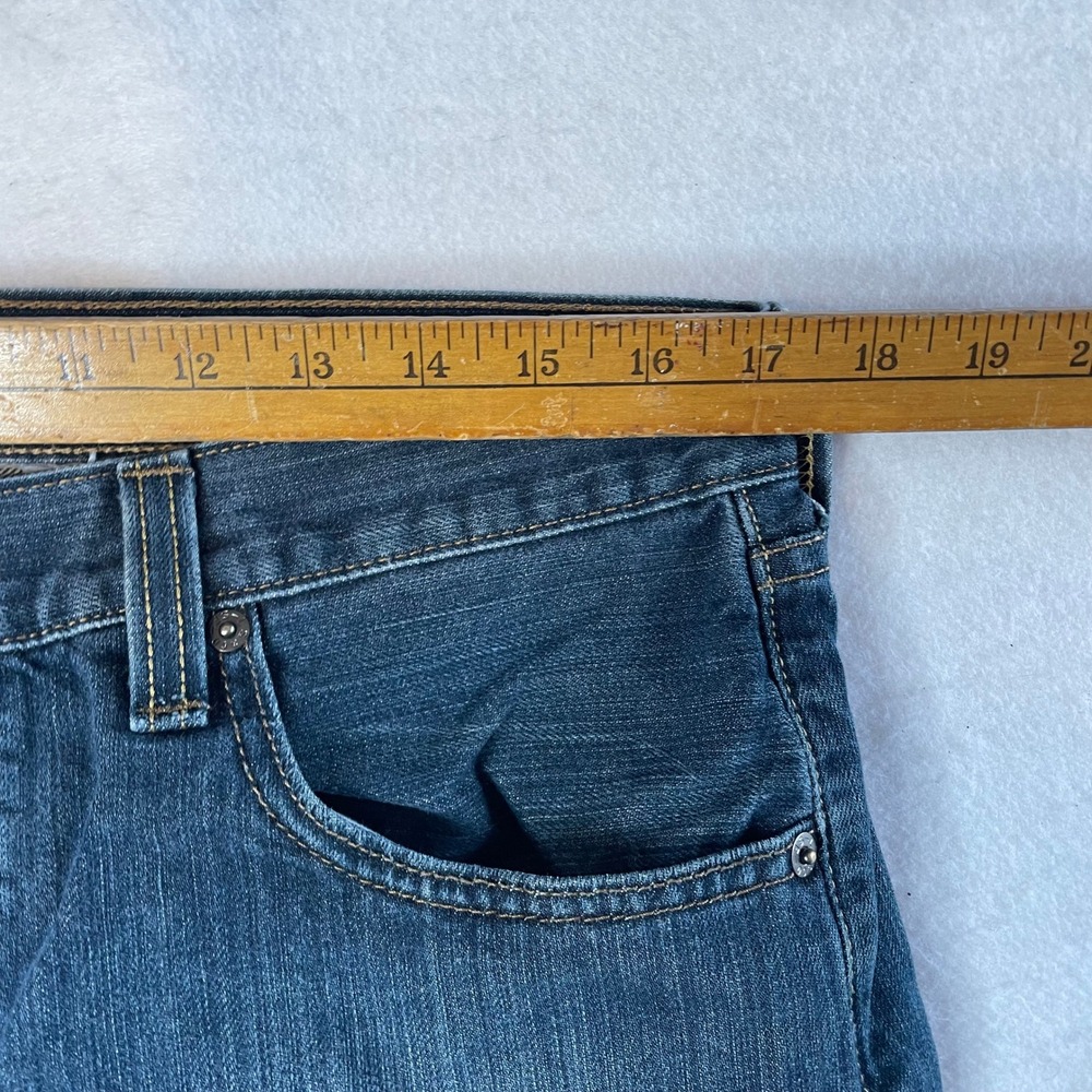 Levi's 501 Straight Leg Jeans Mens W34 L32 Blue Button Fly Denim - Picture 7 of 9